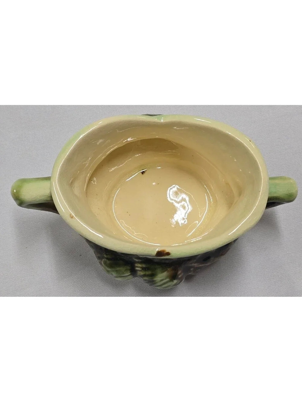 McCoy Pottery Pine Cone Tea Set: Teapot, Creamer, and Sugar Bowl Ex, Condition